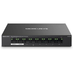Switch Mercusys 8 ports Gigabit RJ45 10/100/1000Mbps - 7 ports PoE - Design compact - Plug & Play - Boîtier en métal