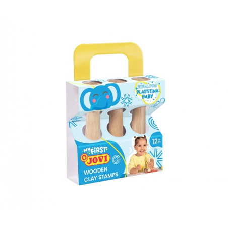 Jovi Mon Premier Kit de Plastiline avec 3 Tampons en Bois