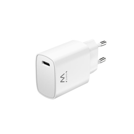 Ewent EW1320 Chargeur USB-C 20 W - Charge Rapide - haute Efficacité - Couleur Blanche
