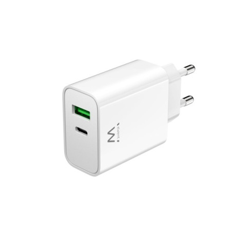 Ewent Chargeur USB-C 30W - Charge Rapide et Sûre - 1x USB-A - Couleur Blanche