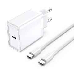 Vention Chargeur Murale USB-C 25W - Câble USB-C 1m - PD3.0 - Couleur Blanche