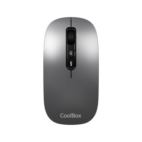 Coolbox W02 Souris Sans Fil - Bluetooth et RF 2.4GHz - Super Léger - Bouton d'Accès Copilot - Rechargeable par USB-C