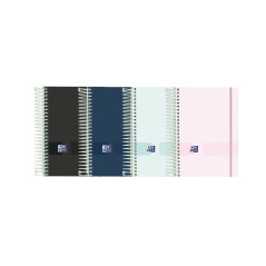 Pack de 8 - Agenda Scolaire Oxford Live & Go 25/26 Spiral Semainier - Taille 8º - Couverture en Plastique Opac