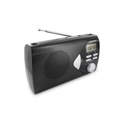 Radio Portable Metronic AM/FM avec Fonction Réveil - Piles - Couleur Noire