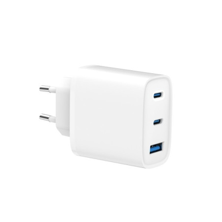 SPC Chargeur mural 2xUSB-C/PD + USB-A 65W - Couleur blanche