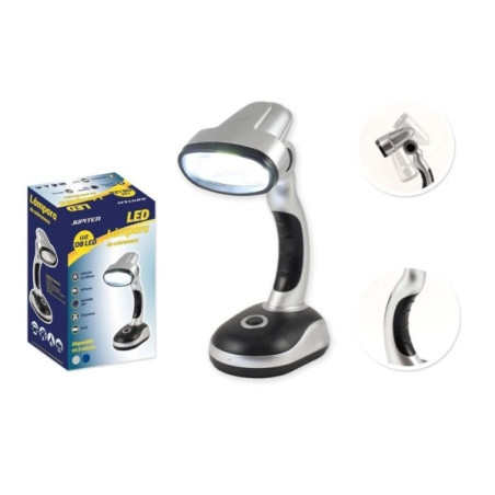 Lampe de table Jupiter COB-LED 40lm - Peut également être utilisée comme lampe de poche - Fonctionne avec 3 piles AA