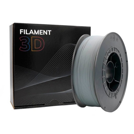 Filament ASA 3D - Diamètre 175 mm - Bobine 1kg - Couleur Gris