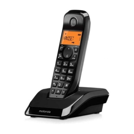 Motorola S1201 Téléphone Sans Fil DECT - Identification de L'appel - Répondeur - Mains Libres - Couleur Noire