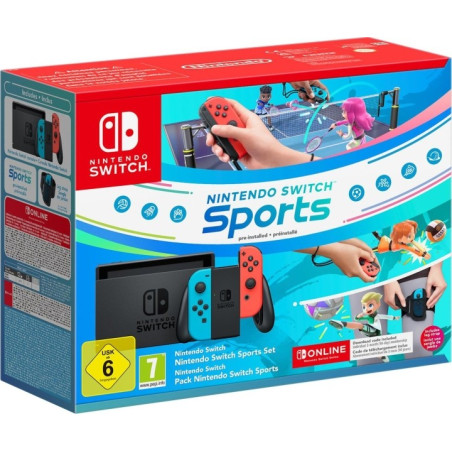 Console Nintendo Switch + Nintendo Switch Sports + NSO 12 Mois
