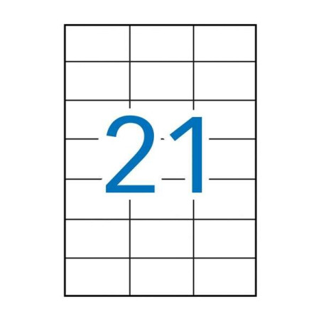 Apli Pack de 2 100 Etiquettes 70x42,4 mm - Adhésif Permanent - Bords Droits - Coloris Blanc