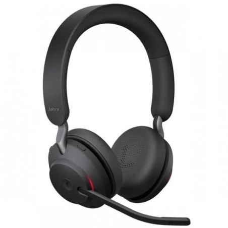 Jabra Evolve2 65 MS Stereo Casque avec Microphone Bluetooth - Réduction de Bruit - Autonomie jusqu'à 37h - Arceau Réglable