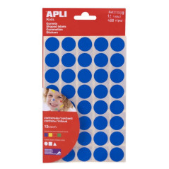 Apli Sachet de 468 Gomettes Adhésifs Permanents - Sans Solvant - Papiers ECF - Matériaux 100% Recyclables