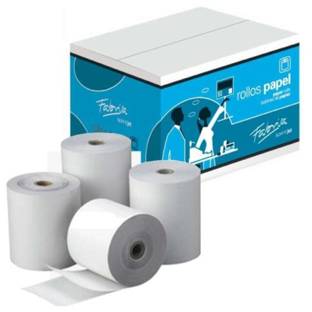 Pack de 10 - Rouleau de papier autocopiant Fabrisa - Dimensions 75x65x12mm