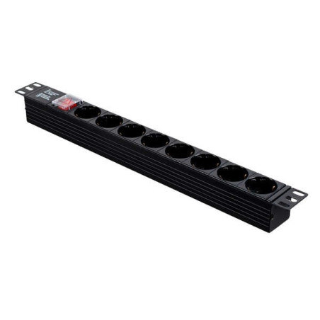 Multiprise Schuko Aiten Data 8 pour rack 19 1U