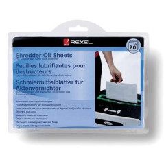 Rexel Pack de 20 feuilles lubrifiantes pour broyeurs