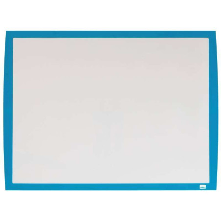 Nobo Petit tableau blanc magnétique 585x430 - Cadre aux couleurs vives - Accessoires pour tableau blanc assortis - Bleu