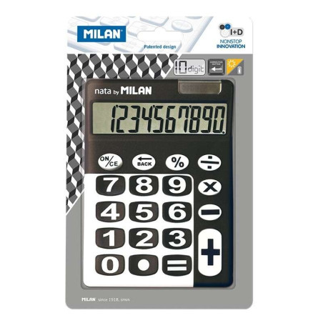 Calculatrice Milan à 10 chiffres - Calculatrice de bureau - Grandes touches - Touche de rectification de saisie de données