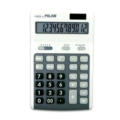 Calculatrices Milan à 12 chiffres - 3 touches mémoire - Calcul de la marge - Racine carrée - Mise hors tension automatique