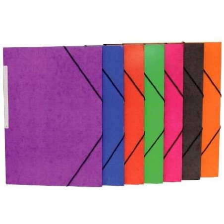 Pack de 20 - Chemise en Carton Mariola Simil Prespan avec Étiquette au Dos Folio 500grm2 - Mesures 34x25cm