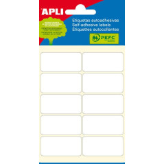 Étiquettes Apli Minibag blanches 19,0 x 40,0 mm 6 feuilles