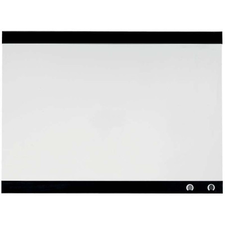 Nobo Petit tableau blanc magnétique avec clip pour notes 430 x 580 mm - Design sans cadre - Fonctions de crochet