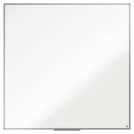 Tableau blanc en mélamine Nobo Essence 1200x1200mm - Cadre en aluminium anodisé - Plateau marqueur - Couleur blanc