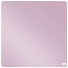Nobo Mini Tableau Blanc Magnétique 360x360mm - Sans Cadre - Patins Adhésifs et Aimants - Design Créatif et Coloré - Rose