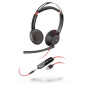 Plantronics/Poly Blackwire C5220 Casque USB-A avec microphone - Suppression du bruit - Bandeau en métal rembourré