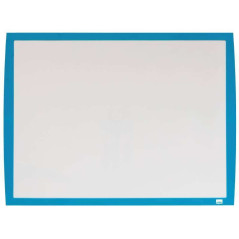 Nobo Petit tableau blanc magnétique 585x430 - Cadre aux couleurs vives - Accessoires pour tableau blanc assortis - Bleu