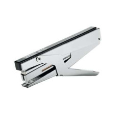 Agrafeuse à pince Rapid E10 - Jusqu'à 15 feuilles - Pour agrafes n° 10 - Agrafage fermé - Couleur chrome/noir