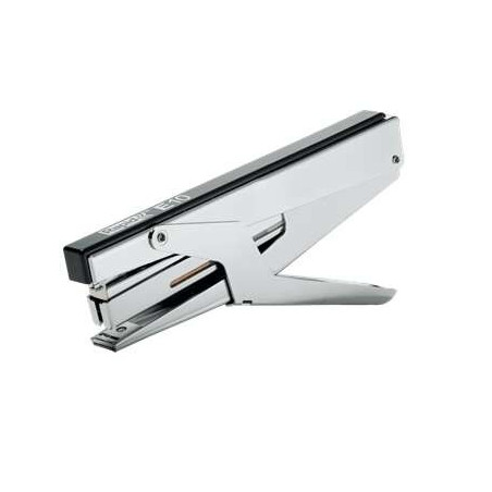 Agrafeuse à pince Rapid E10 - Jusqu'à 15 feuilles - Pour agrafes n° 10 - Agrafage fermé - Couleur chrome/noir