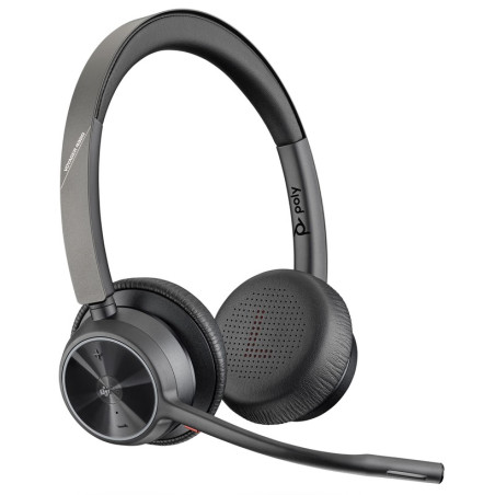 Plantronics/Poly Voyager 4320 UC M Casque Bluetooth avec microphone - Oreillettes rembourrées - Commandes sur le casque