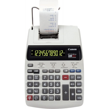 Calculatrice d'impression Canon MP120-MG-ES avec écran LCD 1 ligne à 12 chiffres