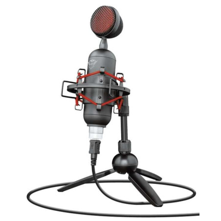 Trust Gaming GXT 244 Buzz Microphone USB pour Streaming - Câble 1,80 m - Couleur Noir