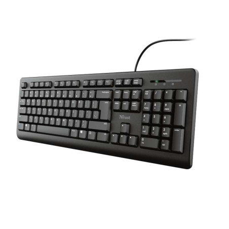 Clavier USB Trust TK150 - Touches silencieuses - 104 touches - Câble 180 m - Couleur Noir