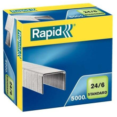 Rapid Confort Boite de 5000 Agrafes 24h/24 et 6j/7 - Jusqu'à 20 Feuilles - Fil Souple - Broche 6mm
